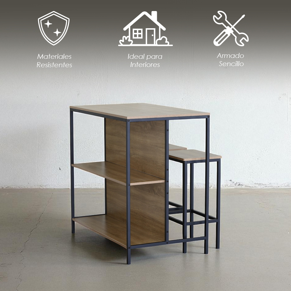 Mesa de Bar con Bancos de 3 Piezas