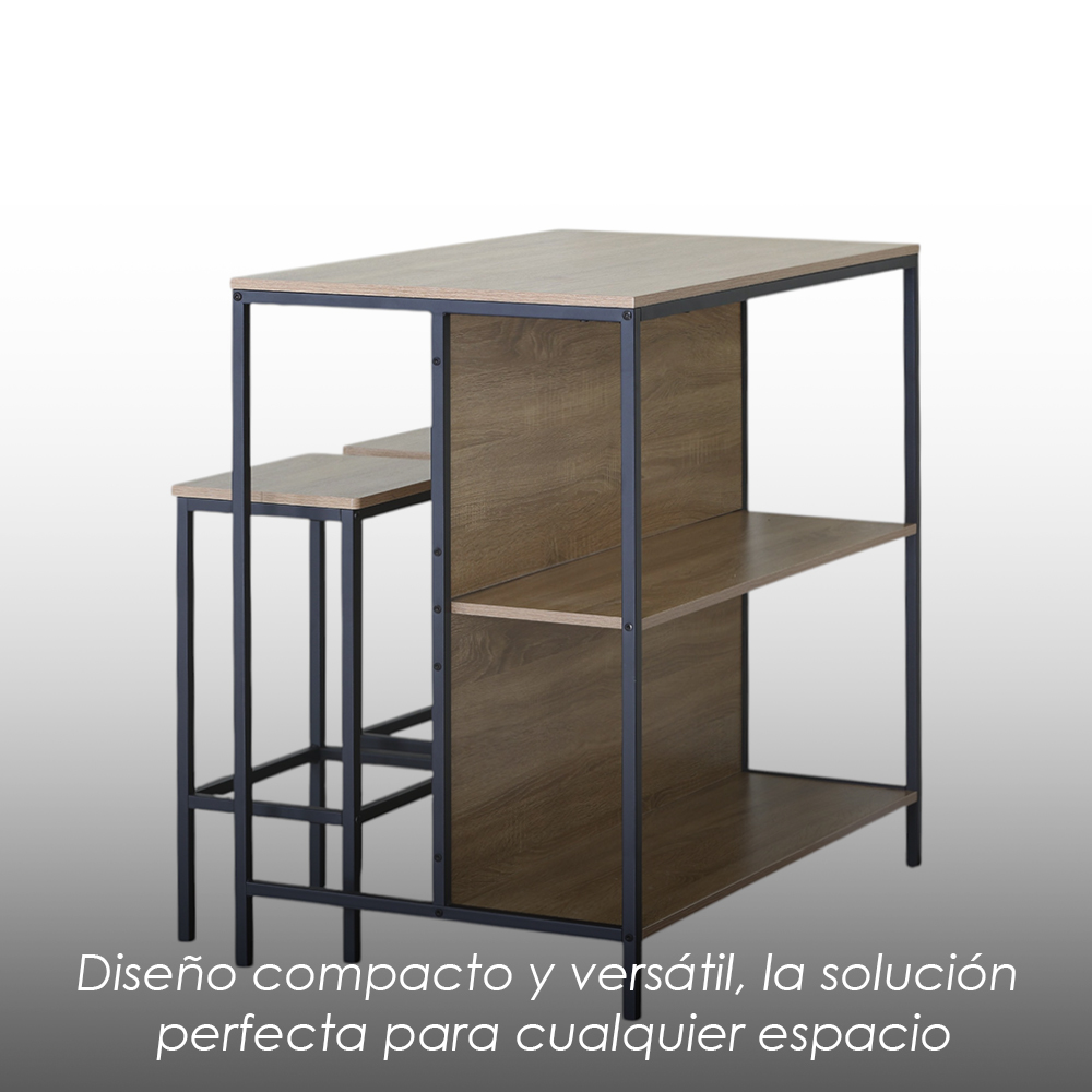 Mesa de Bar con Bancos de 3 Piezas