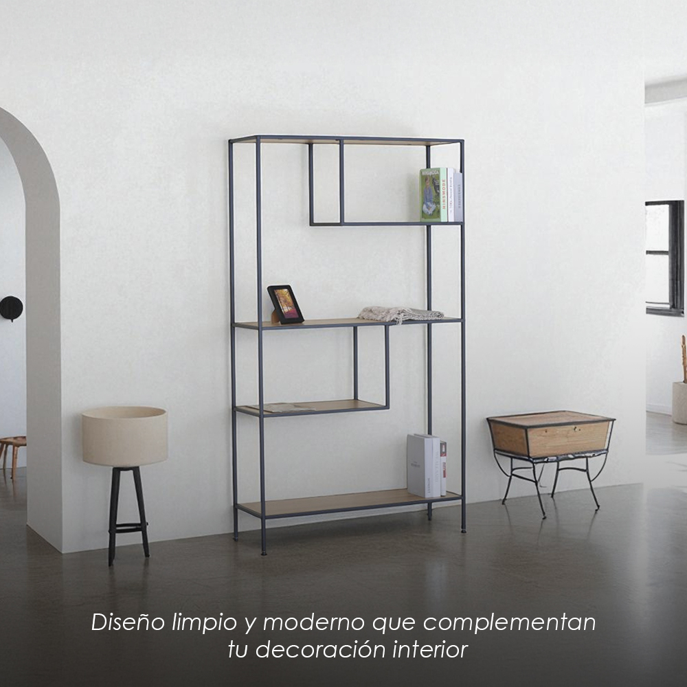 Librero Metálico Industrial de 4 Niveles