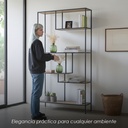 Librero Metálico Industrial de 4 Niveles