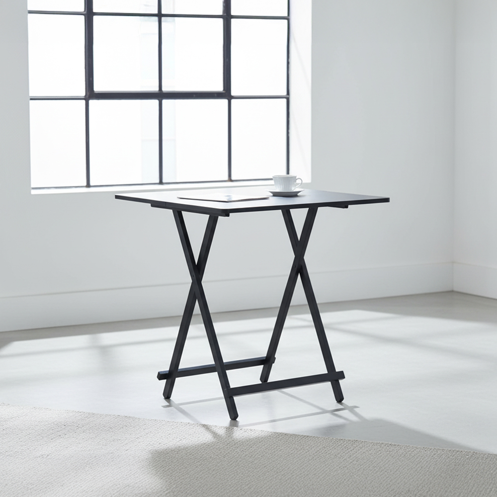 Mesa Plegable Versátil y Compacta de Color Negro