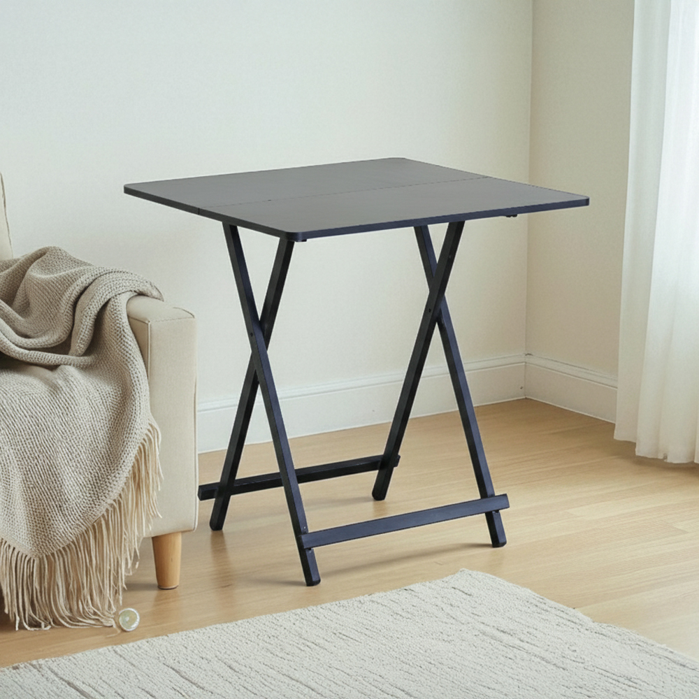 Mesa Plegable Versátil y Compacta de Color Negro