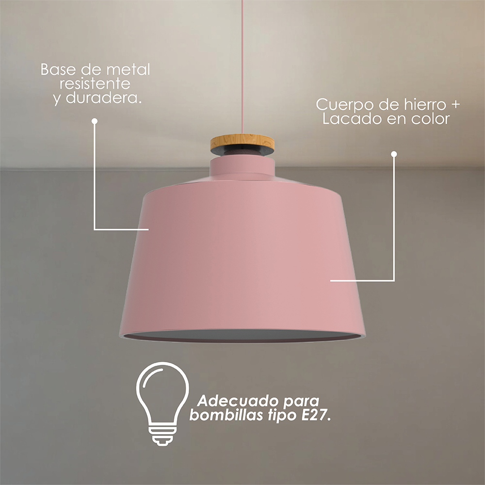 Lámpara colgante 125G rosa