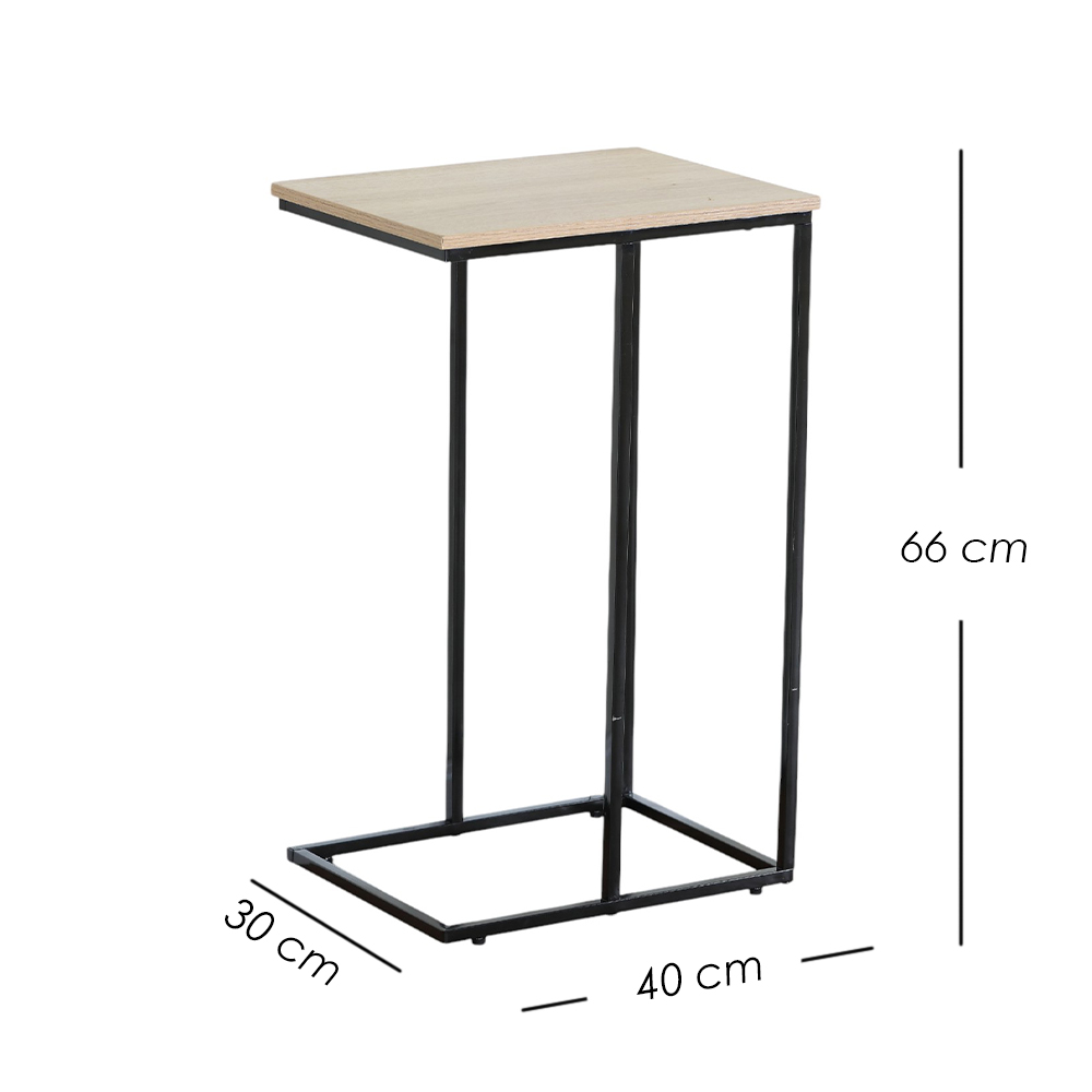 Mesa Auxiliar Alta de Estilo Minimalista Industrial