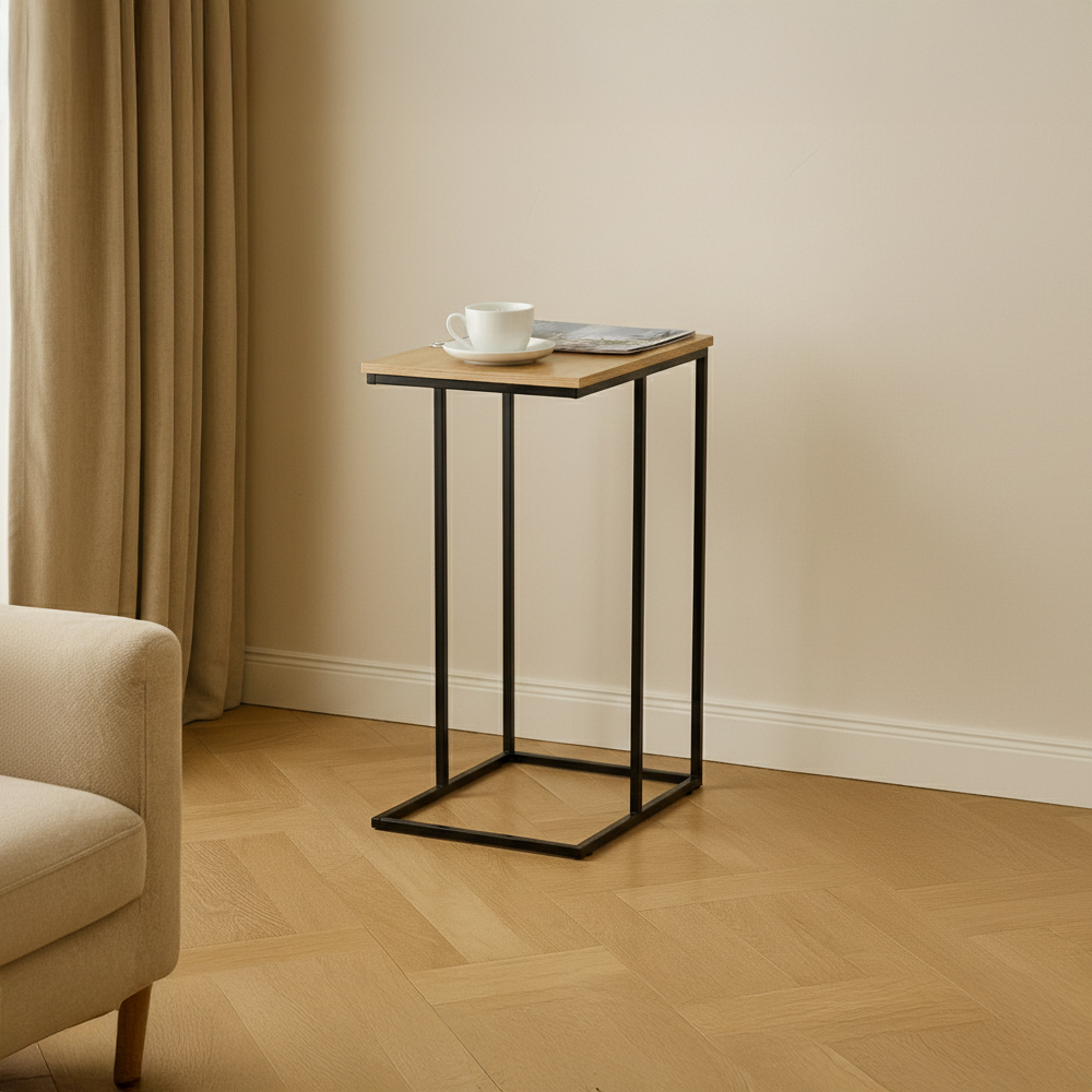 Mesa Auxiliar Alta de Estilo Minimalista Industrial