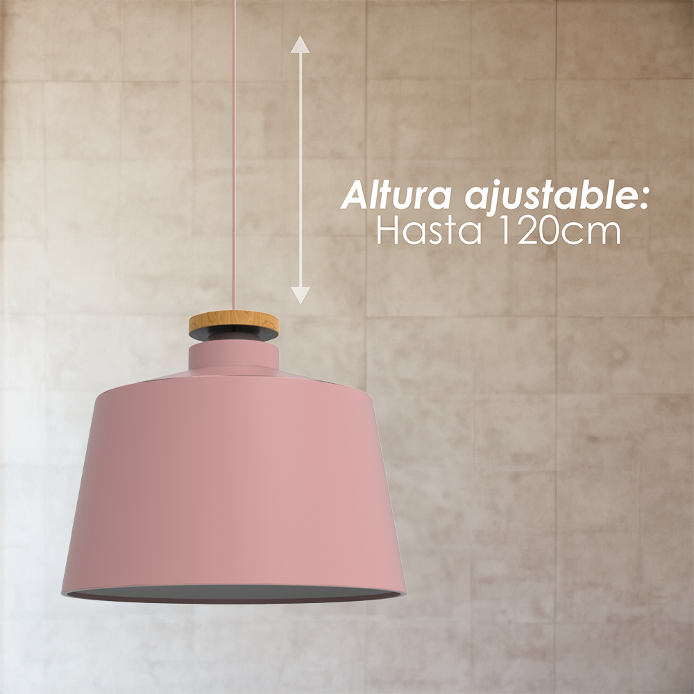 Lámpara colgante 125G rosa