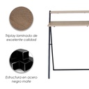 Escritorio minimalista plegable y compacto con repisa