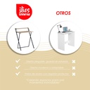 Escritorio minimalista plegable y compacto con repisa