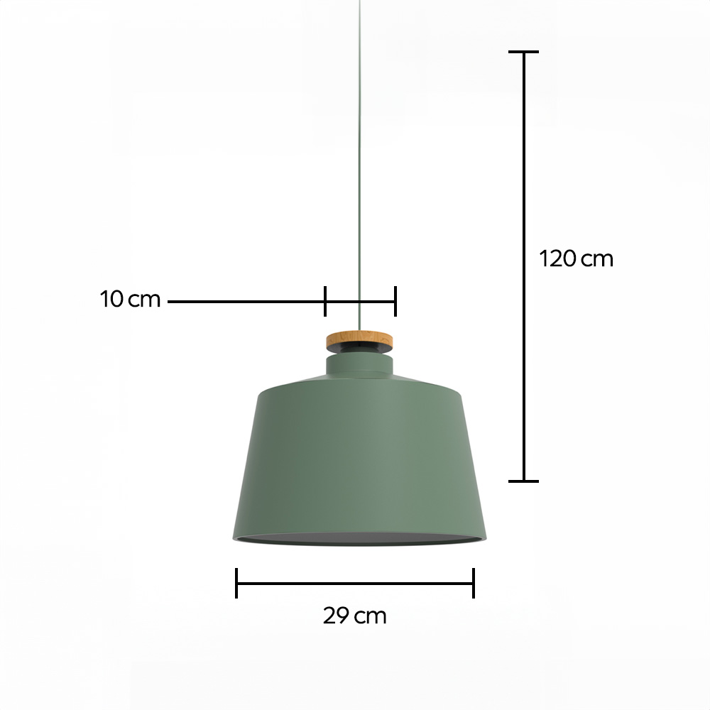 Lámpara colgante 125G verde