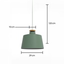 Lámpara colgante 125G verde