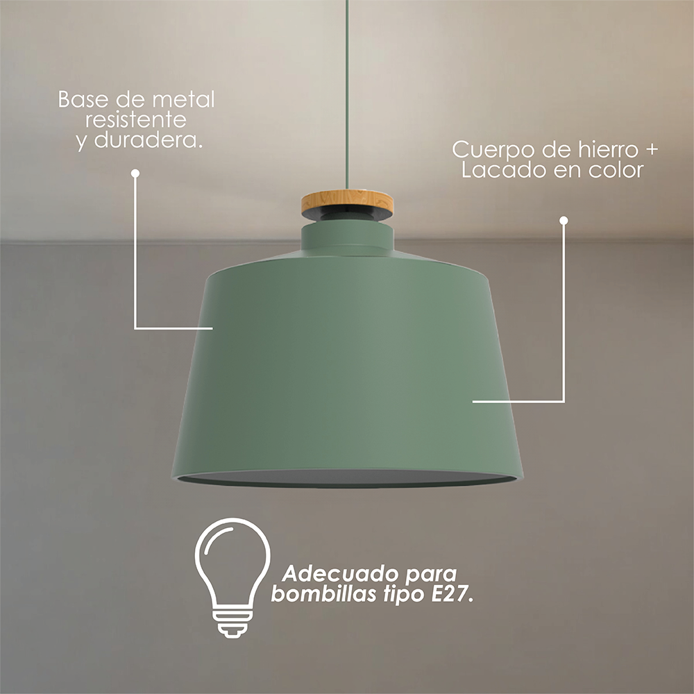 Lámpara colgante 125G verde