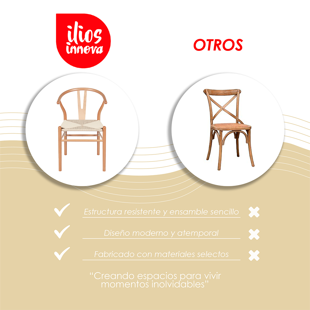  2 sillas de comedor Bone