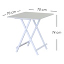 Mesa Plegable Versátil y Compacta de Color Beige