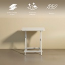 Mesa Plegable Versátil y Compacta de Color Beige