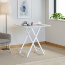 Mesa Plegable Versátil y Compacta de Color Beige