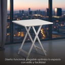 Mesa Plegable Versátil y Compacta de Color Beige