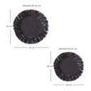 Paquete 4 Manteles Redondos Boho Macramé Negro