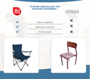 10 Sillas Plegables Playa Azul Marino