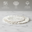 Paquete 4 Manteles Redondos Boho Macramé Blanco