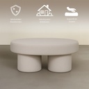 Taburete Redondo Minimalista Moderno Beige