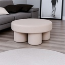 Taburete Redondo Minimalista Moderno Beige