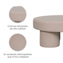 Taburete Redondo Minimalista Moderno Beige