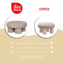 Taburete Redondo Minimalista Moderno Beige