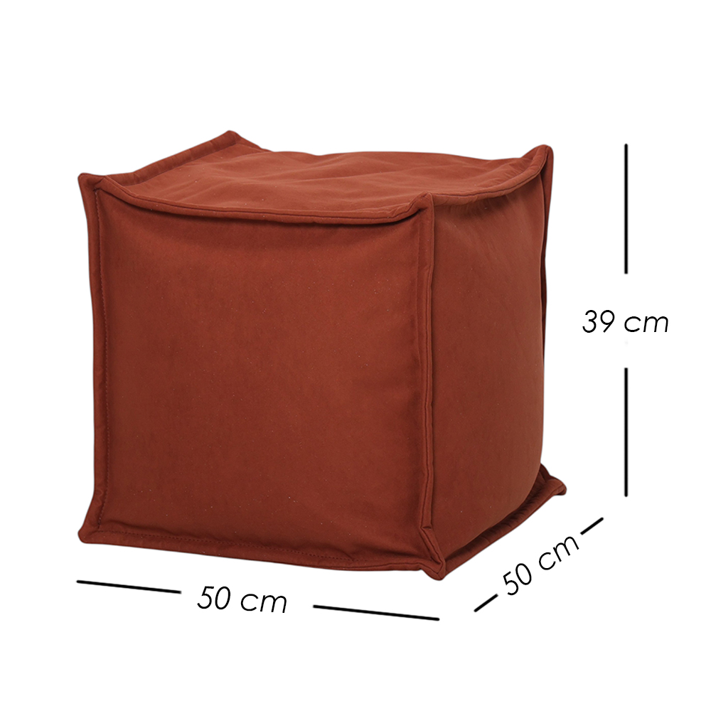 Taburete Cuadrado Terracota Minimalista