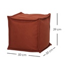 Taburete Cuadrado Terracota Minimalista
