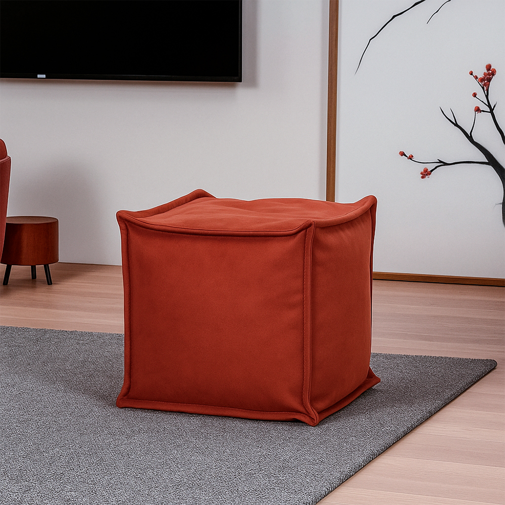 Taburete Cuadrado Terracota Minimalista