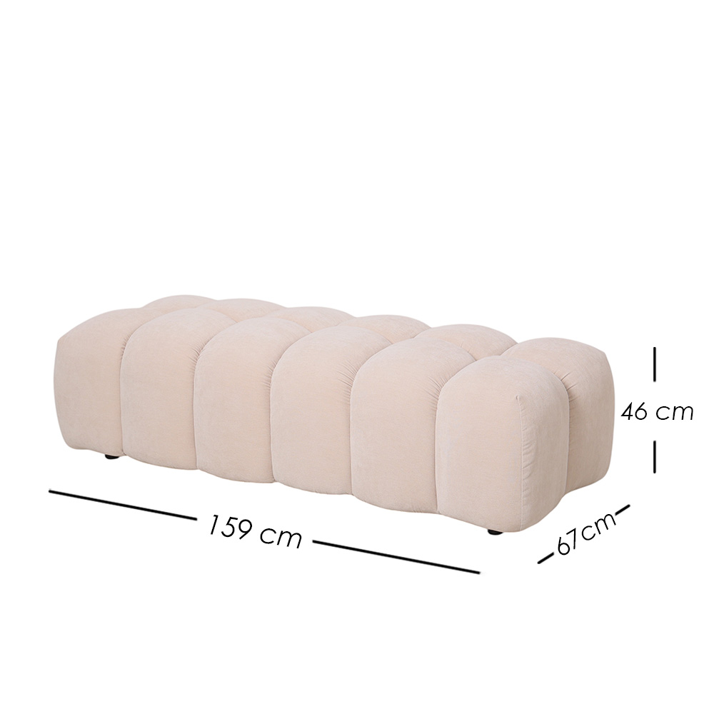 Taburete Tofu Beige Diseño Minimalista 