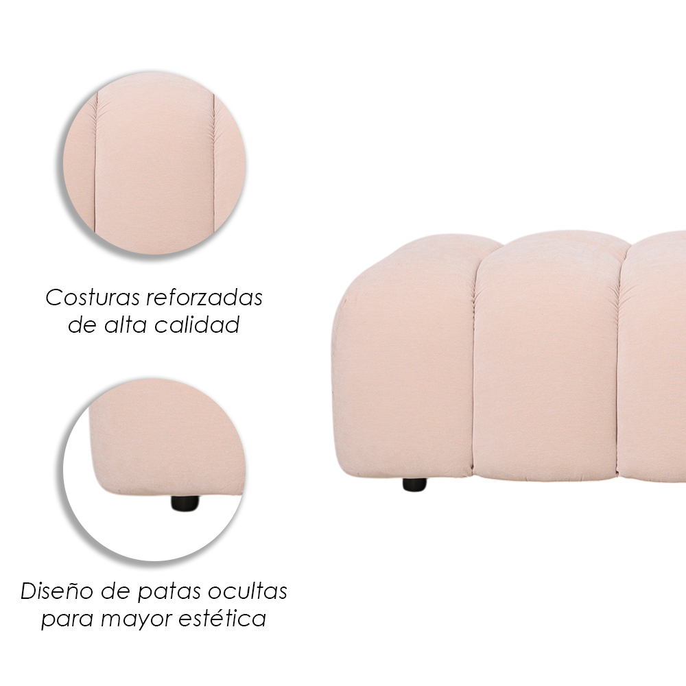 Taburete Tofu Beige Diseño Minimalista 