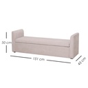 Taburete Minimalista Kioto Beige con Almacenamiento