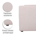 Taburete Minimalista Kioto Beige con Almacenamiento