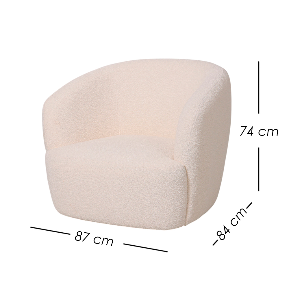 Sillón Moderno Giratorio Osaka Beige
