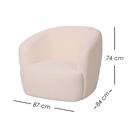 Sillón Moderno Giratorio Osaka Beige