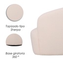 Sillón Moderno Giratorio Osaka Beige