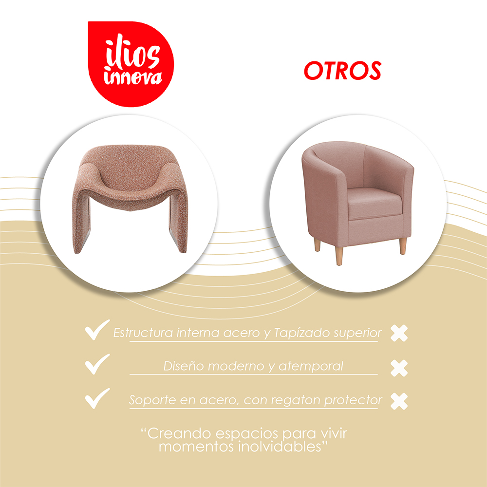 Sillón Individual Cangrejo Terracota