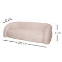 Sofá Kobe Curvo Beige 3 Plazas