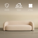 Sofá Kobe Curvo Beige 3 Plazas
