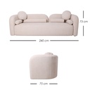 Sofá Gaia Beige 3 Plazas