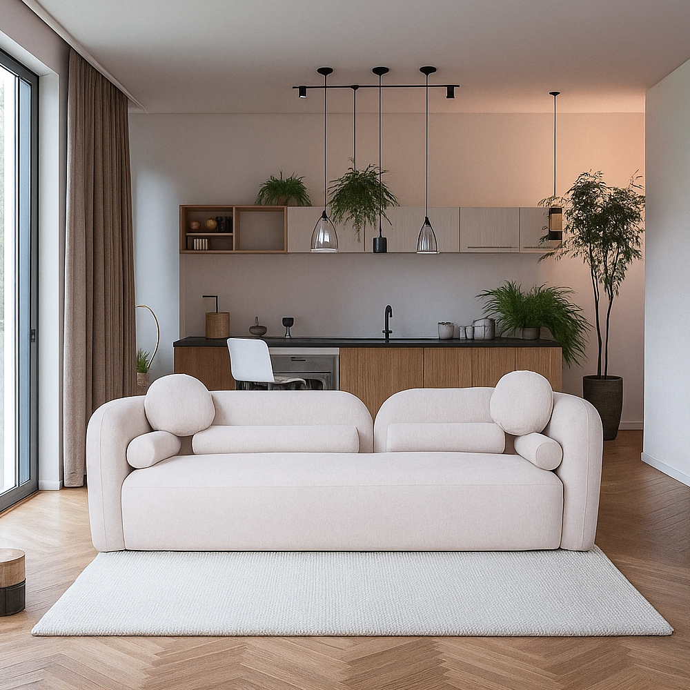 Sofá Gaia Beige 3 Plazas