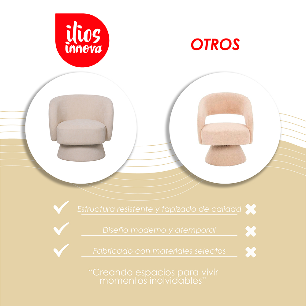 Sillón Individual Mérida Beige