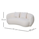 Sofá Bold Curvo Blanco 3 Plazas