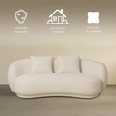 Sofá Bold Curvo Blanco 3 Plazas