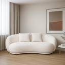 Sofá Bold Curvo Blanco 3 Plazas
