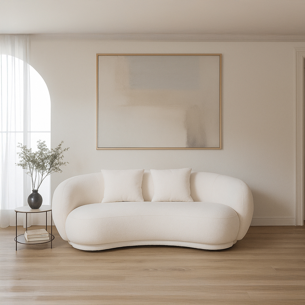 Sofá Bold Curvo Blanco 3 Plazas