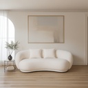 Sofá Bold Curvo Blanco 3 Plazas