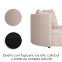 Sofá Redo Beige de Una Plaza Moderno 