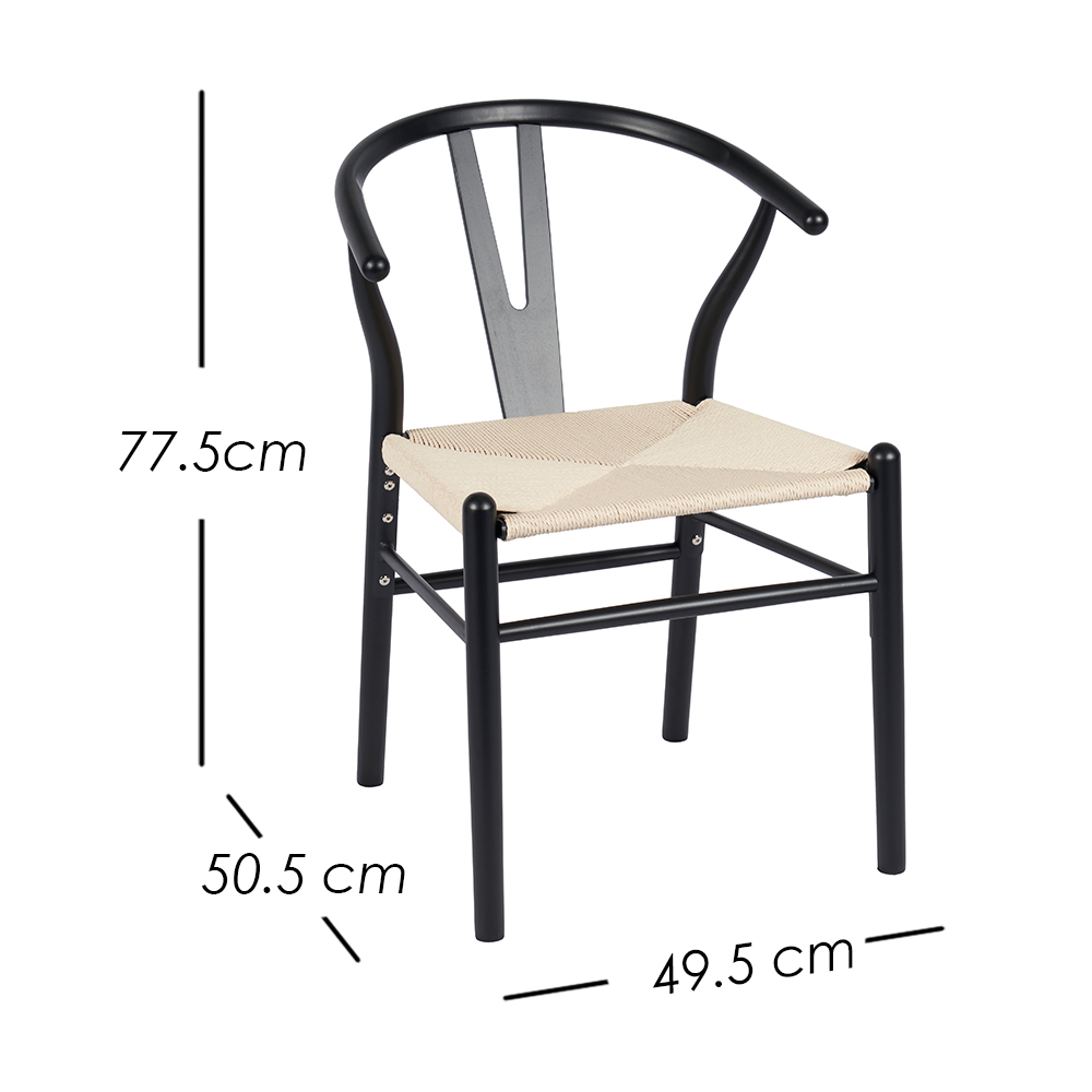 2 sillas de comedor Bone negras